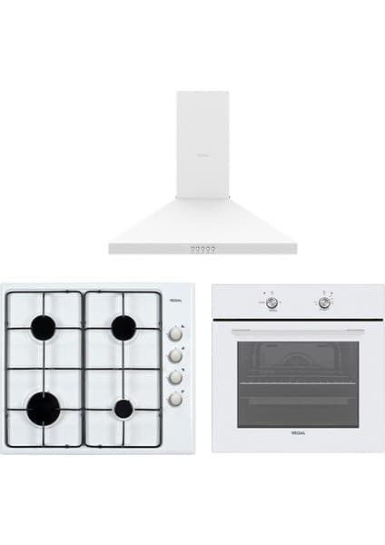 Regal Piramit Beyaz İnci Ankastre Set - 20262109