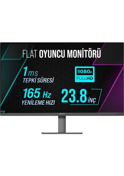 Warp WRP24-165-B 23.8" 165HZ 1ms Rgb Flat (Hdmı + Display Port) Freesync + G-Sync Full Hd Oyuncu Monitörü 4