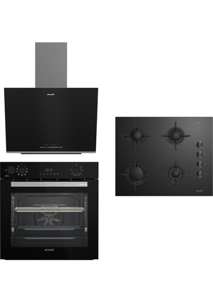 Arçelik Siyah Buhar Destekli Afry Ankastre Set (Ade 606-2 S + Afc 361 S + Ocd T 651 Es)