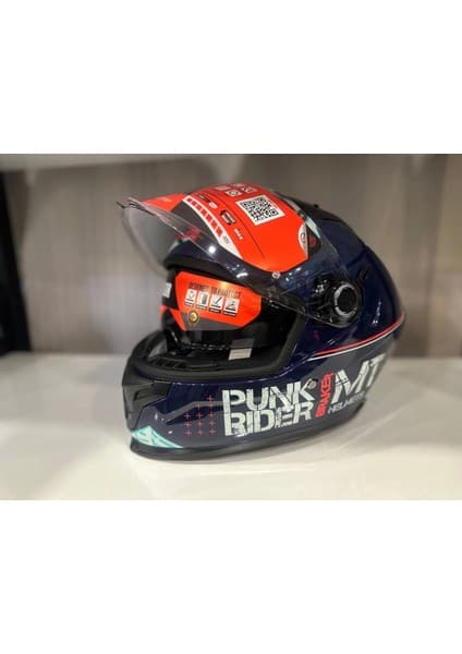 Mt Helmets Kask mt Braker Sv Punk Rider C7 Parlak Blue/black 7