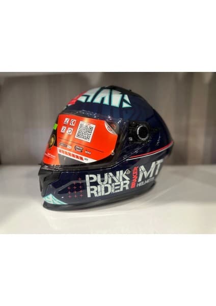 Mt Helmets Kask mt Braker Sv Punk Rider C7 Parlak Blue/black