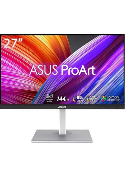 Asus PROART PA278CGV 27 2K IPS HDR400 2560x1440 5MS 144HZ DP HDMI USB-C MM VESA 3YIL 95% DCI-P3, CALMAN SERTIFIKALI, PD 90W, PIVOT Monitör