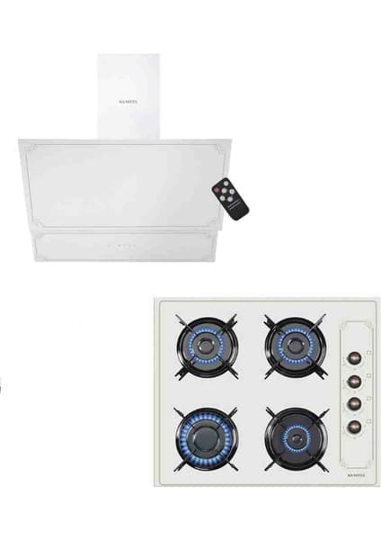 Kumtel Ankastre 2 Li Kumandalı Rustik Beyaz