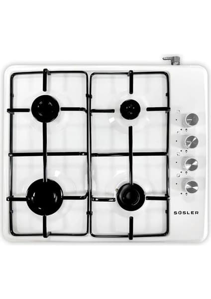 SÜSLER SSO-2126 Beyaz Emaye Doğalgazlı Set Üstü Ocak - FFD Emniyetli