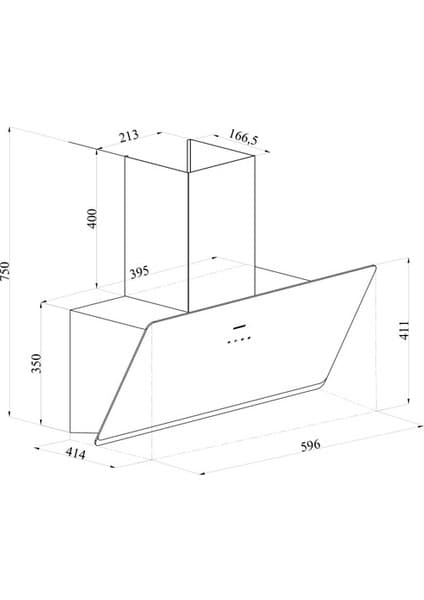 Silverline 3457 Soho 60 cm Cam Davlumbaz - Beyaz 6
