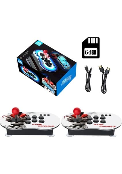 Gd 34 Retro Arcade Oyun Konsolu / 2 Joystick /10000 Oyun / 64G Hafıza / HDMI Bağlantılı