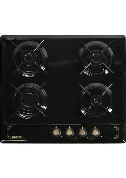 Kumtel Siyah Emaye Rustik Ankastre Ocak (M6-40BF)