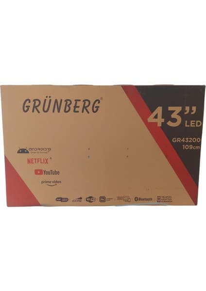 Grünberg GR43200 43" 109 Ekran Uydu Alıcılı Full HD Smart LED TV