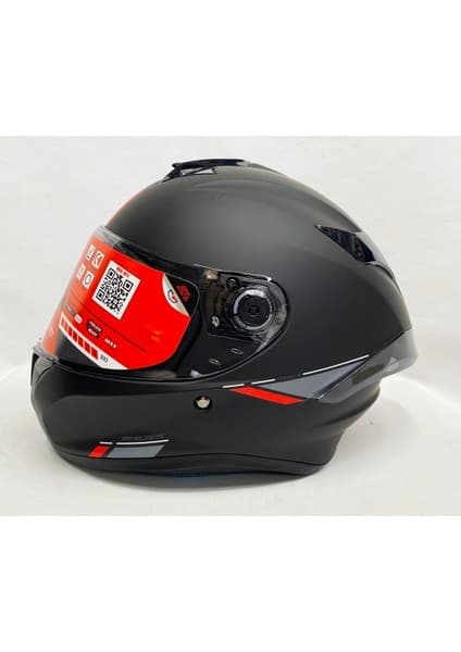 MT Targo S Mat Siyah A1 Şeffaf Vizörlü V-14B Motosiklet Kaskı 6