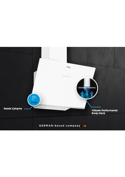 Tommatech TDE6004BG Duvar Tipi Davlumbaz 60 cm Siyah Cam 7