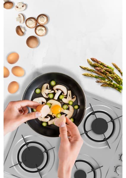 Kumtel Siyah Emaye Rustik Ankastre Ocak (M6-40BF) 3