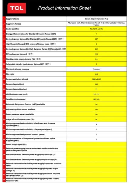 TCL 65T7BG 65" 165 Ekran Uydu Alıcılı 4K Ultra HD Smart QLED TV 8