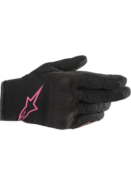 Alpinestars S-Max Korumalı Kadın Motosiklet Eldiveni Siyah / Fuşya