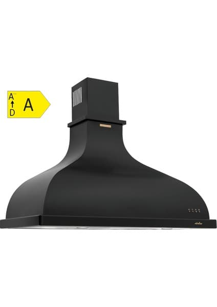 Silverline 2238 Retro Black Davlumbaz, 90Cm