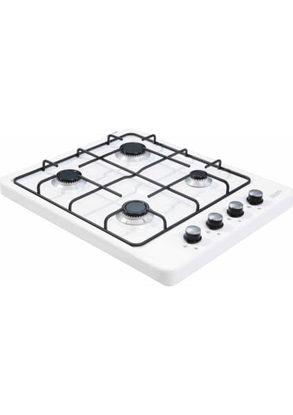 Erato 4 Dört Gözlü Set Üstü Ocak Doğalgaz Uyumlu Beyaz