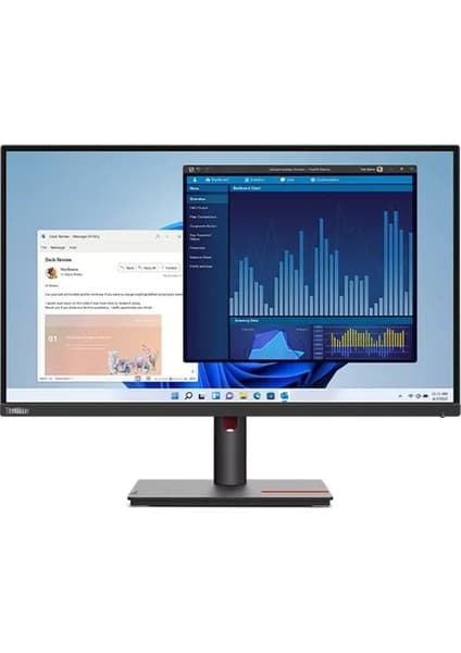 Lenovo Thinkvision P27PZ-30, 27" UHD (4k) Mini LED Monitör, Pivot, Yükseklik Ayarlı Ayak, Thunderbolt, Rj-45 Ethernet Hub, 63E4GAT2TK