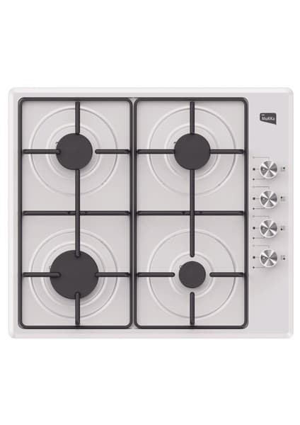 Mukka 𝐌𝐮𝐤𝐤𝐚 Lpg Uyumlu 4 Gözlü Emaye Gaz Kesme Emniyetli Otomatik Çakmaklı Beyaz Ocak
