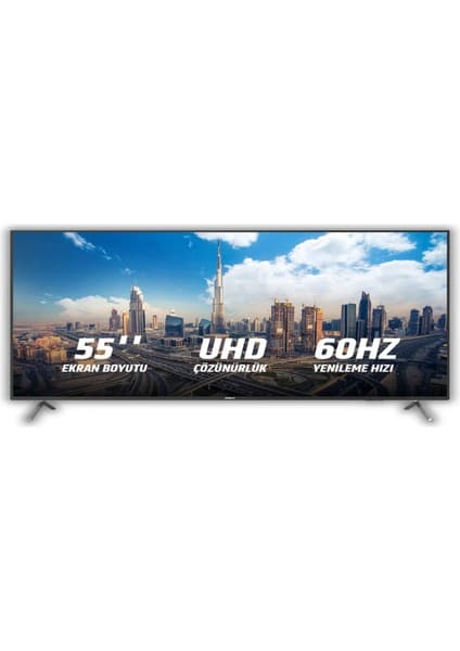 Dahua F400 55" 4K UHD IPS LED CCTV Ofis Monitörü Kumandalı - 60Hz, 9.5ms, 5000:1 Kontrast