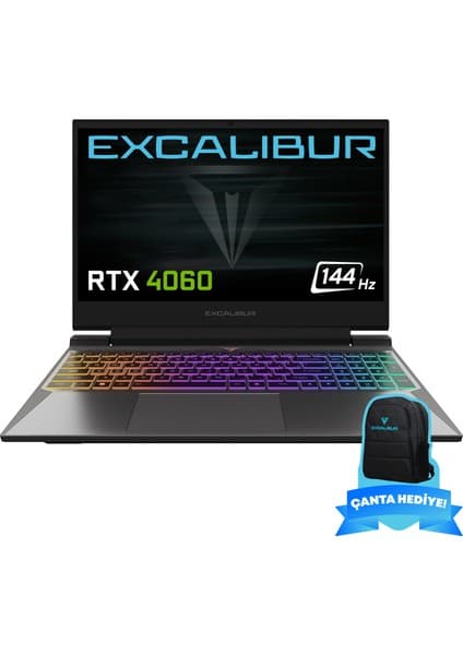 Casper Excalibur G870.1270-BFB0A-B Intel Core i7-12700H 16GB RAM 1TB NVME SSD GEN4 8GB RTX4060 Windows 11 Gaming Laptop