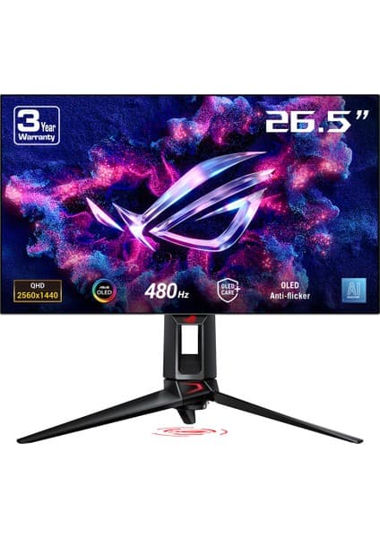Asus ROG Swift PG27AQDP 26.5 inç 480Hz 0.03ms 2K QHD Adaptive Sync WOLED Gaming Monitör