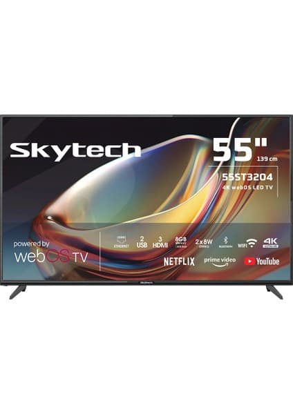 Skytech 55ST3204 55" 140 Ekran 4K Ultra HD webOS Smart LED TV