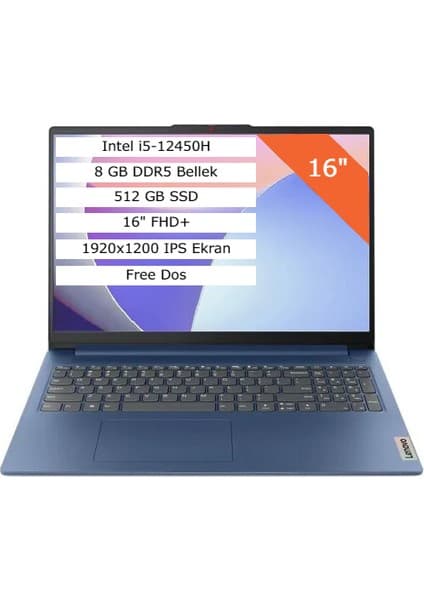 Lenovo Ideapad Slim 3 Intel Core I5-12450H 8gb 512GB SSD 16\