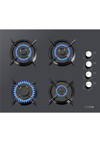 Kumtel KO-40TAHDF Siyah Cam Ankastre Ocak