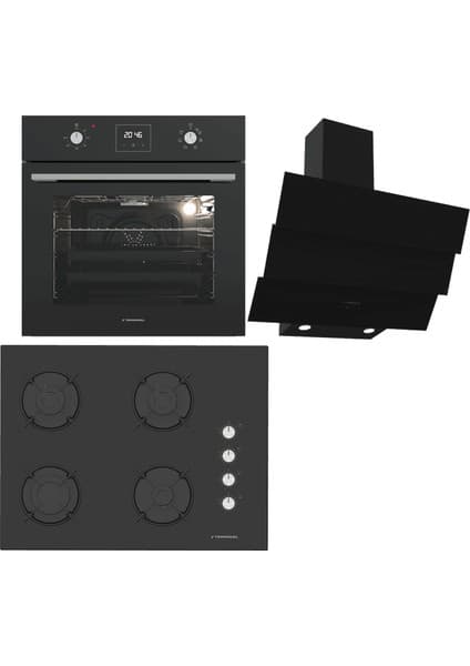 Termikel Ankastre Set (Bo O64D5C B + Bh P7144C B + Ch S6532C Bb)