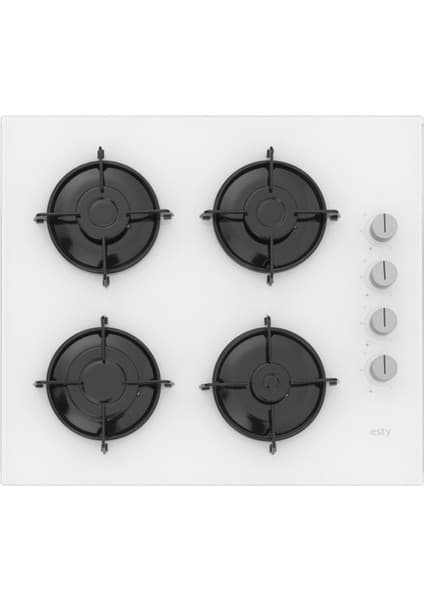 Esty 5335.6.103.13-ESTY ACO5335W01 Beyaz Cam Ankastre Ocak