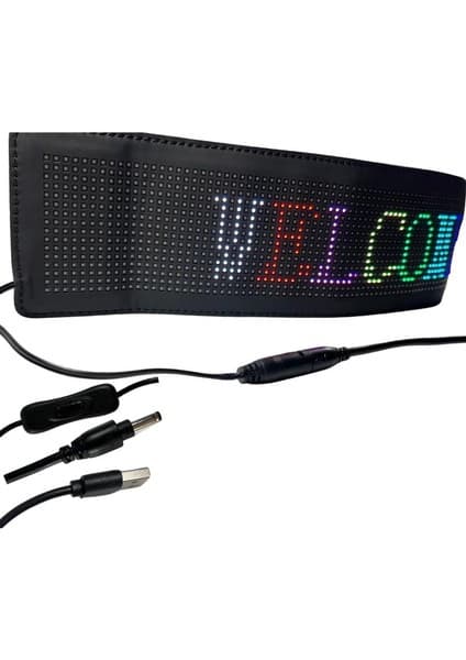 Dora Led Bluetooth Lu Telefon Kontrollü F16192 Flexible Matrix LED Ekran 5V (788*90MM)