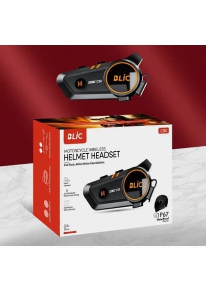 Blic Motosiklet Intercom 1500MAH Rgb Işıklı Su Geçirmez