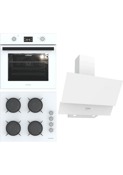 Termikel Ankastre Set (Bo O6555C W + Bh P6144C W + Ch C6532C Ww)