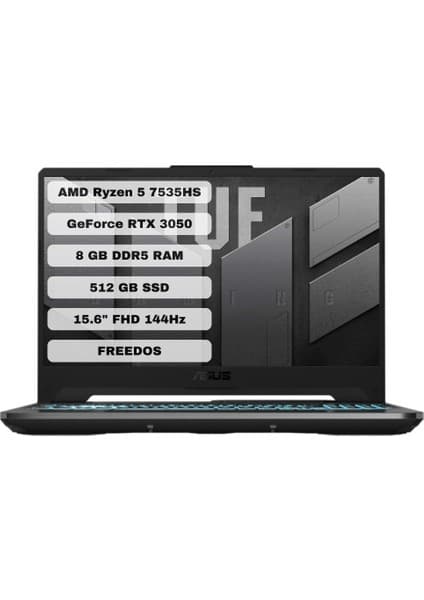 Asus TUF Gaming A15 FA506NC-HN006 AMD Ryzen 5 7535HS 8GB 512GB SSD RTX3050 Freedos 15.6\