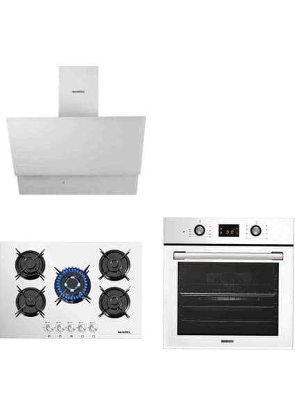 Kumtel 3 Lü Ankastre Woklu Turbolu Dokunmatik Harr Teknoloji Set ( Ko 835 Davlumbaz+Ko 50 Ocak + Bs Turbo Fırın