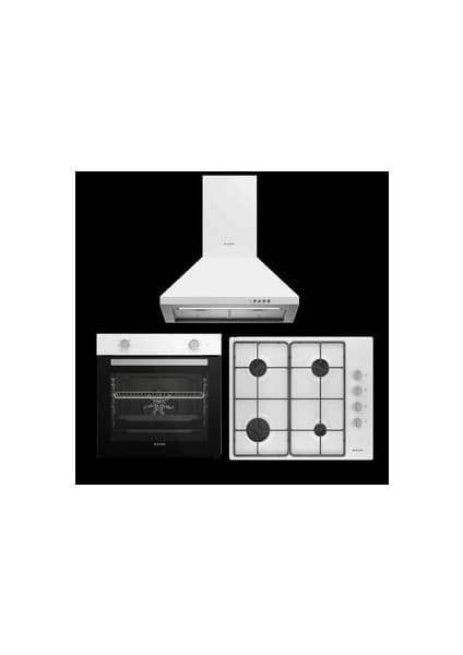 Arçelik Klasik Beyaz (Afm 130 B - Omd D 611 Eb - P 27 Yb) Metal Ankastre Set