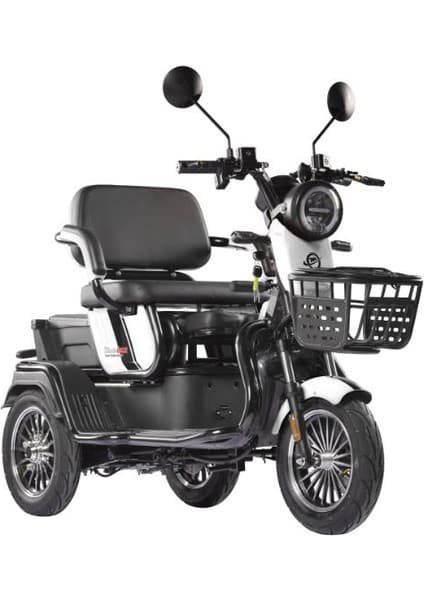 Motolüx Fayton Fx08 Beyaz Elektrikli Motosiklet 600 W Batarya 60V 24Ah 187 kg Taşıma Kapasitesi
