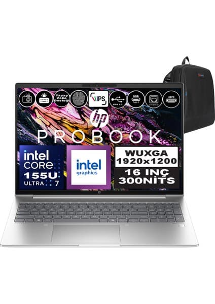 Hp Probook 460 G11 Intel Core Ultra 7 155U Ddr5 32GB 1tb SSD Intel® Aı Boost 16\