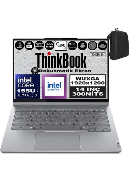 Lenovo Thinkbook 14 2-In-1 G4 Iml Intel Core Ultra 7 155U 80GB Ddr5 2tb SSD 14\