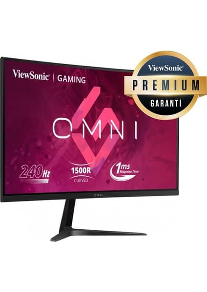 Viewsonic Vıewsonıc 27 VX2719-PC-MHD 1ms 240HZ 250 Nıts (Freesync G-Sync 2xhdmı) Dp Curved Monıtor