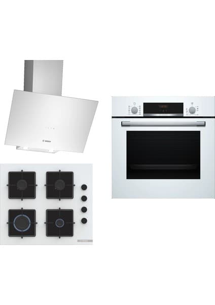 Bosch Beyaz 3 Lü Ankastre Set 280 ( HBF512BW1T - POP6C2P30O - DWK64PJ20T ) 5