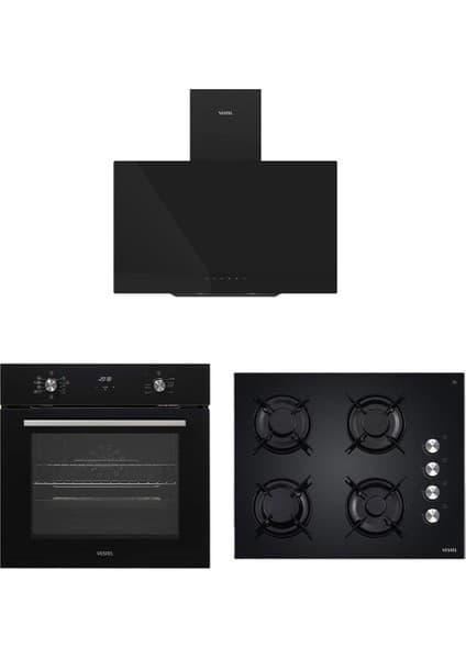 Vestel Eğik Siyah Hamur Şefi Seti (AF-7684 S + AO-65104 S + AD 63330 S)