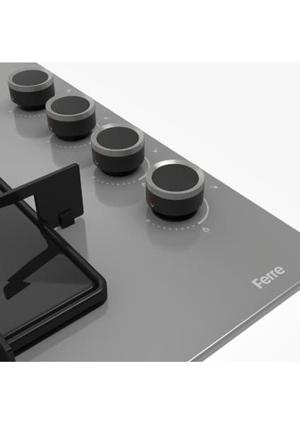 Ferre SS206 Kare Emaye Izg. Beyaz Cam Ocak 6