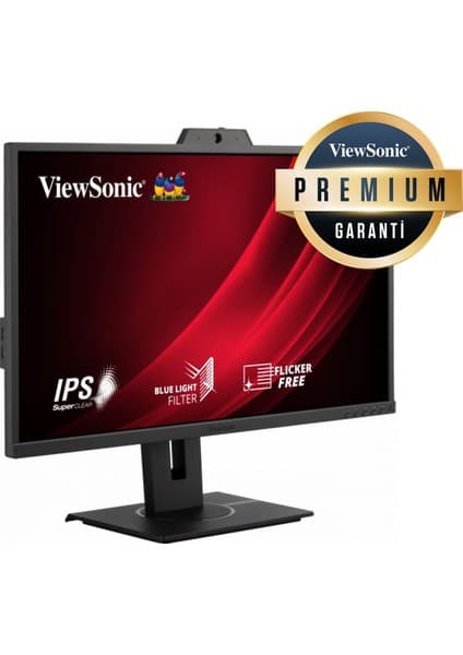 Viewsonic Vıewsonıc VG2740V 27" 5ms Fhd 1920X1080 VGA Dp HDMI Hoparlör Webcam Pivot IPS LED Monitör