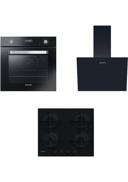 Hoover Siyah Ankastre Set (HOT3051BI + Hvw 6 Mbb + HDG6C1GBTK)