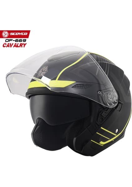 Scoyco Yarım Motosiklet Kaskı Of 669 Cavalry 8