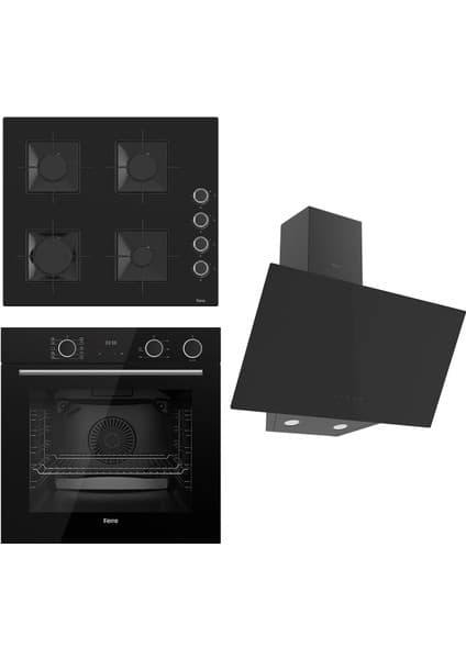 Ferre Steamart Ss Serisi Siyah Set (SS205 + XE64CS +D077 ) - Kare Emaye Izgara