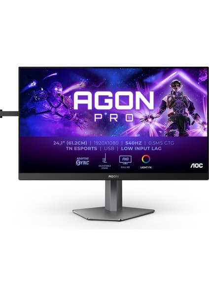 AOC Agon Pro 24.1 AG246FK 540Hz 0.3ms HDMI Dp Adaptivesync Pivot HDR400 Ultra-Fast Tn Esports Gaming Monitör