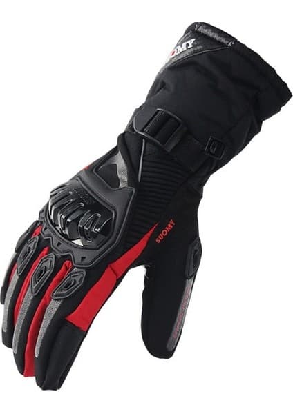 Suomy Motosiklet Eldivenleri Su Geçirmez Rüzgar Geçirmez Kış Sıcak Dokunmatik Ekran-Mavi-M (Yurt Dışından)