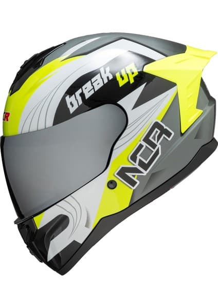 NCR Rapid Aynalı Cam Kapalı Kask (Ece Belgeli) Sarı