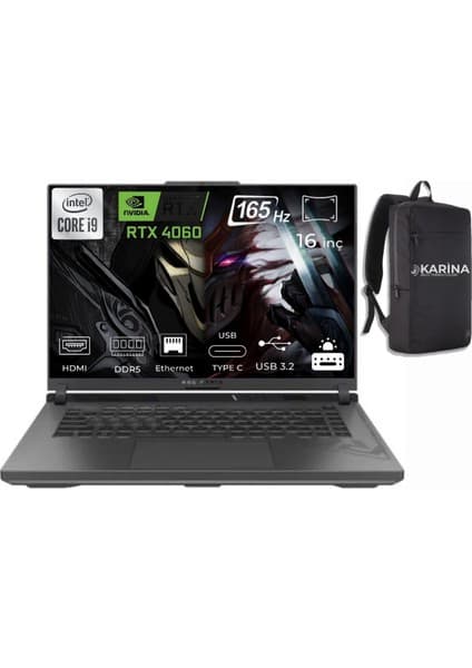 Asus Rog Strix G16 G614JVR-N3096-42 Intel Core I9 14900HX 64GB 512GB SSD RTX4060 WIN11 Pro 16\